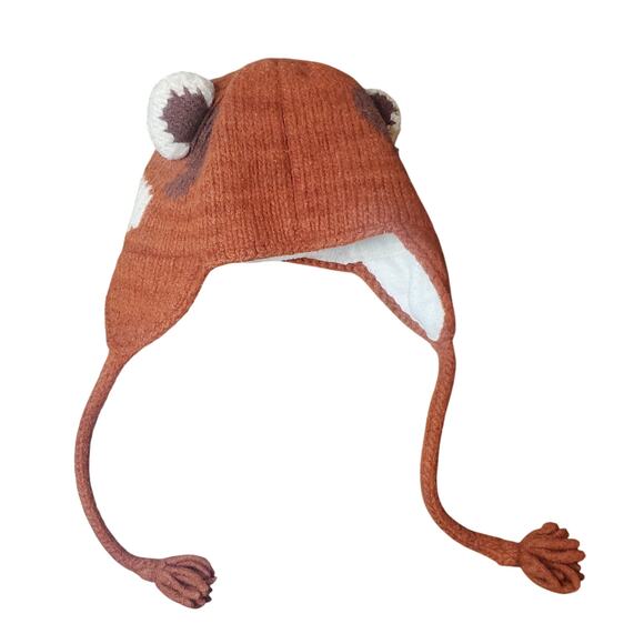Vive Bien Arts Of Equador Toddler Panda Fleece Lined Wool Handmade Winter Hat - Picture 2 of 3